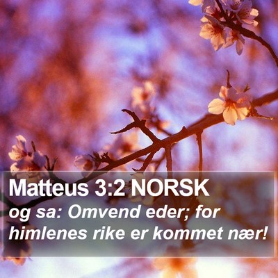 Matteus 3:2 NORSK Bible Verse Image