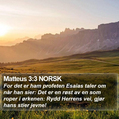 Matteus 3:3 NORSK Bible Verse Image
