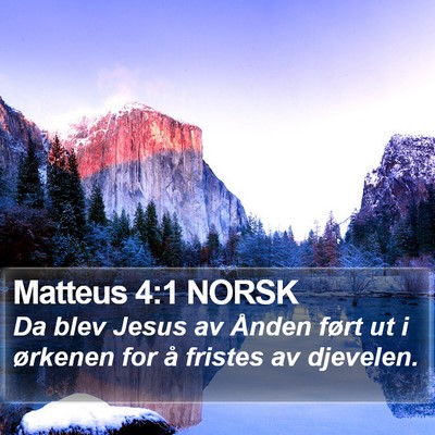 Matteus 4:1 NORSK Bible Verse Image