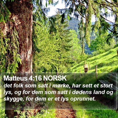 Matteus 4:16 NORSK Bible Verse Image