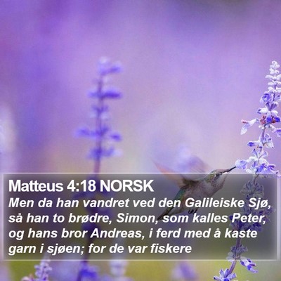 Matteus 4:18 NORSK Bible Verse Image
