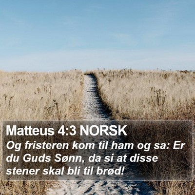 Matteus 4:3 NORSK Bible Verse Image
