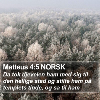 Matteus 4:5 NORSK Bible Verse Image