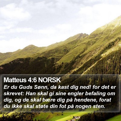 Matteus 4:6 NORSK Bible Verse Image