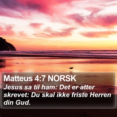 Matteus 4:7 NORSK Bible Verse Image