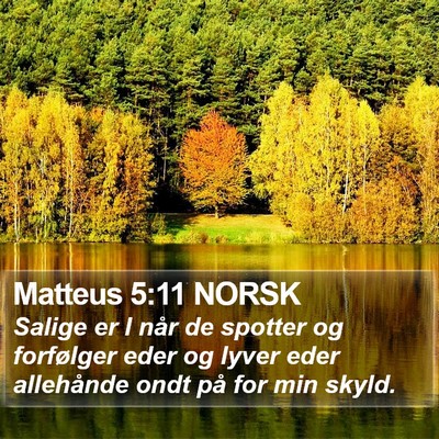 Matteus 5:11 NORSK Bible Verse Image