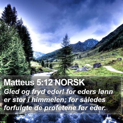 Matteus 5:12 NORSK Bible Verse Image