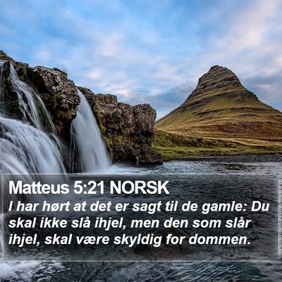 Matteus 5:21 NORSK Bible Verse Image