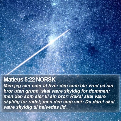Matteus 5:22 NORSK Bible Verse Image