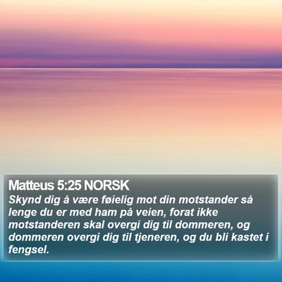 Matteus 5:25 NORSK Bible Verse Image
