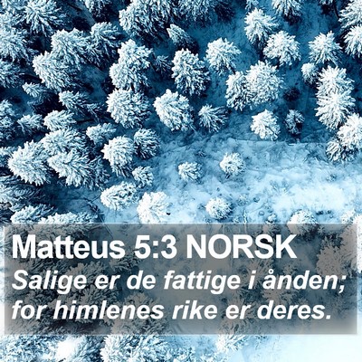 Matteus 5:3 NORSK Bible Verse Image