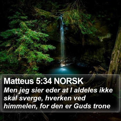 Matteus 5:34 NORSK Bible Verse Image