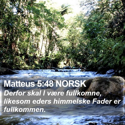 Matteus 5:48 NORSK Bible Verse Image