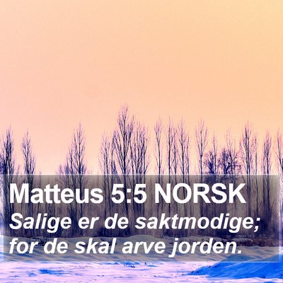 Matteus 5:5 NORSK Bible Verse Image