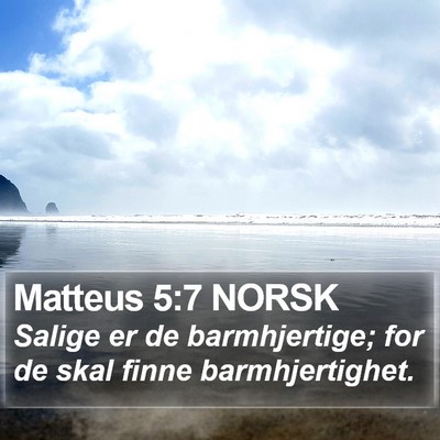 Matteus 5:7 NORSK Bible Verse Image