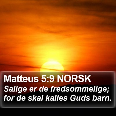 Matteus 5:9 NORSK Bible Verse Image