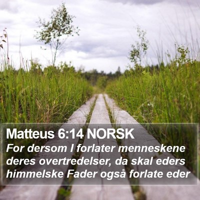 Matteus 6:14 NORSK Bible Verse Image
