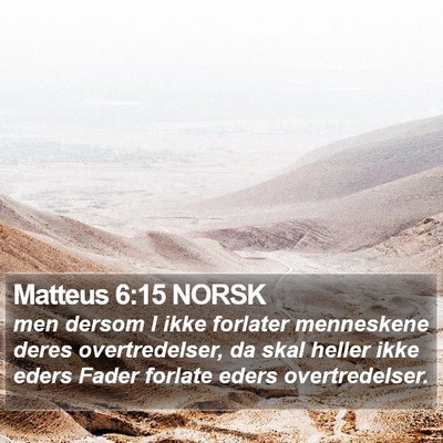 Matteus 6:15 NORSK Bible Verse Image