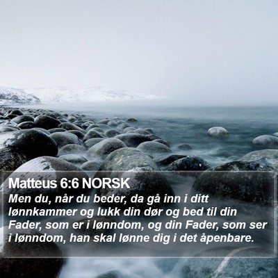 Matteus 6:6 NORSK Bible Verse Image