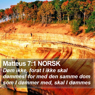 Matteus 7:1 NORSK Bible Verse Image
