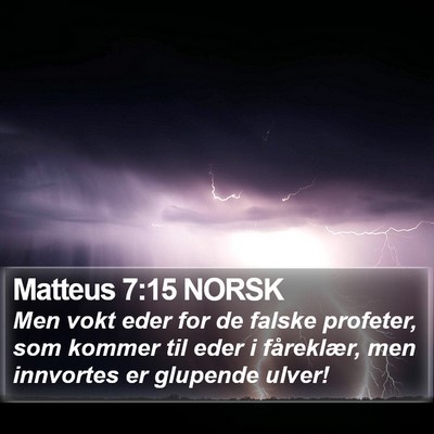 Matteus 7:15 NORSK Bible Verse Image