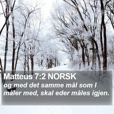 Matteus 7:2 NORSK Bible Verse Image