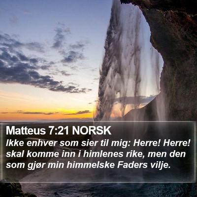 Matteus 7:21 NORSK Bible Verse Image