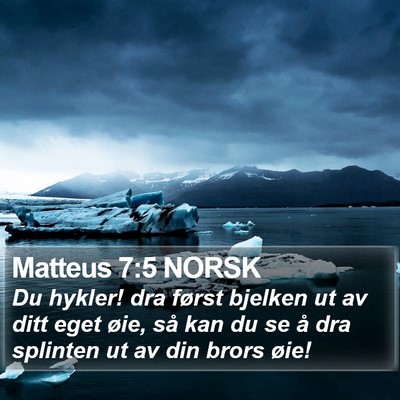 Matteus 7:5 NORSK Bible Verse Image