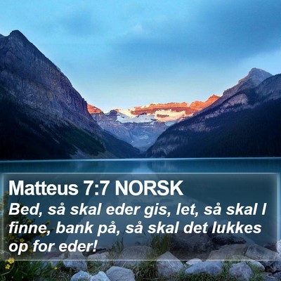 Matteus 7:7 NORSK Bible Verse Image