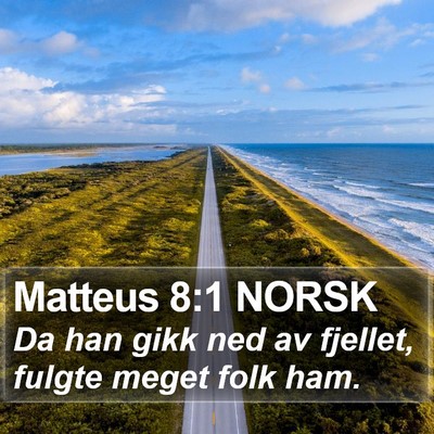 Matteus 8:1 NORSK Bible Verse Image