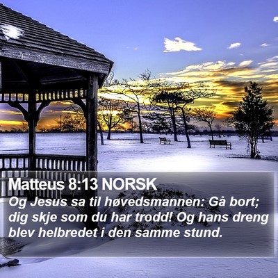Matteus 8:13 NORSK Bible Verse Image