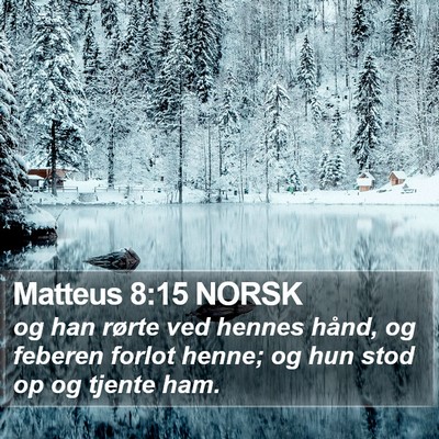 Matteus 8:15 NORSK Bible Verse Image