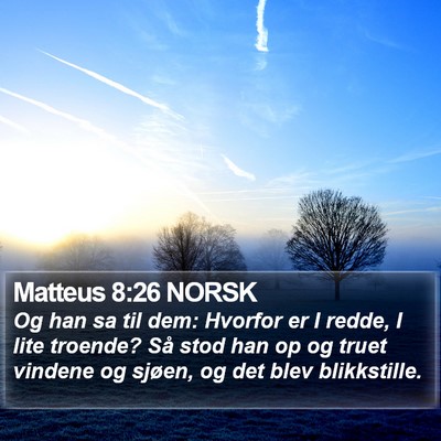 Matteus 8:26 NORSK Bible Verse Image