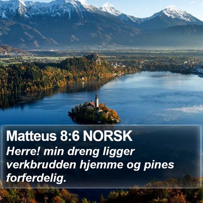 Matteus 8:6 NORSK Bible Verse Image