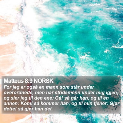 Matteus 8:9 NORSK Bible Verse Image
