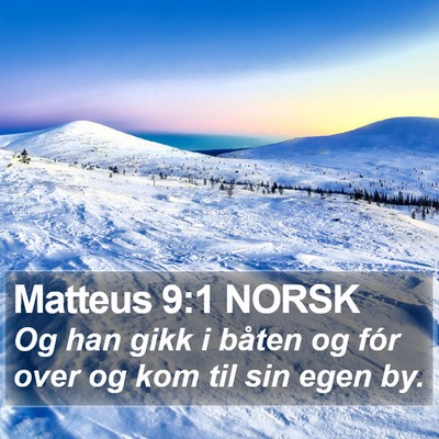 Matteus 9:1 NORSK Bible Verse Image