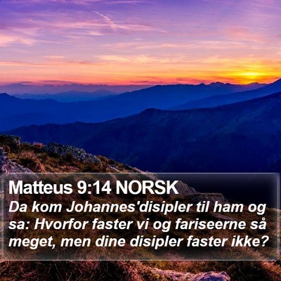 Matteus 9:14 NORSK Bible Verse Image