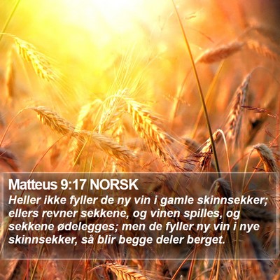 Matteus 9:17 NORSK Bible Verse Image