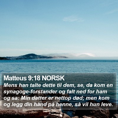 Matteus 9:18 NORSK Bible Verse Image