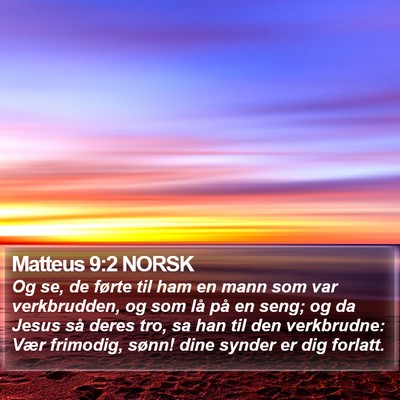 Matteus 9:2 NORSK Bible Verse Image