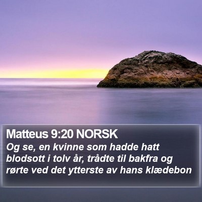 Matteus 9:20 NORSK Bible Verse Image
