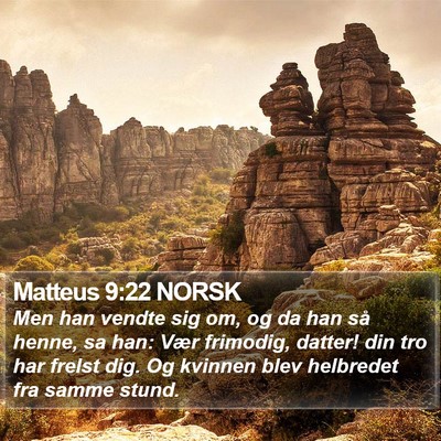 Matteus 9:22 NORSK Bible Verse Image