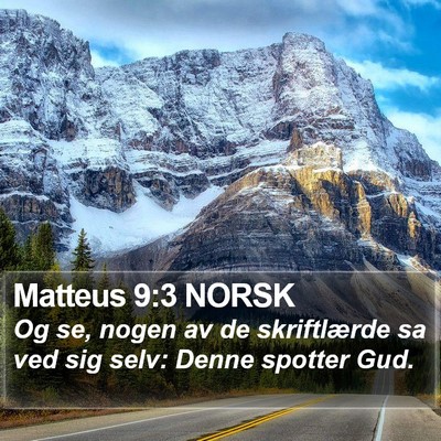 Matteus 9:3 NORSK Bible Verse Image