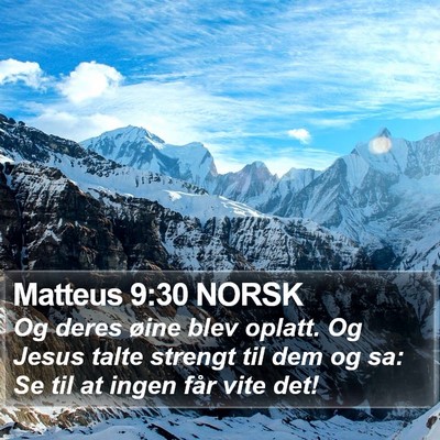 Matteus 9:30 NORSK Bible Verse Image