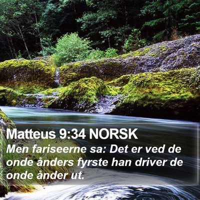 Matteus 9:34 NORSK Bible Verse Image