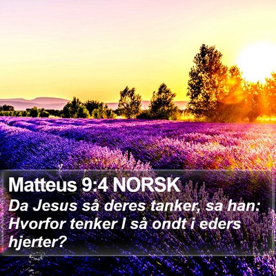 Matteus 9:4 NORSK Bible Verse Image