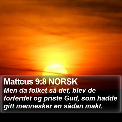 Matteus 9:8 NORSK Bible Verse Image