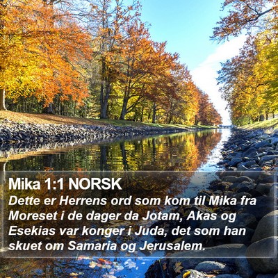 Mika 1:1 NORSK Bible Verse Image