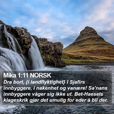 Mika 1:11 NORSK Bible Verse Image