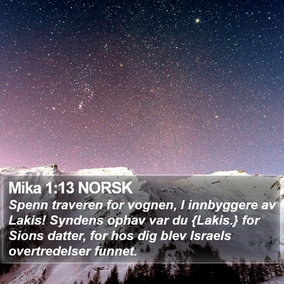 Mika 1:13 NORSK Bible Verse Image